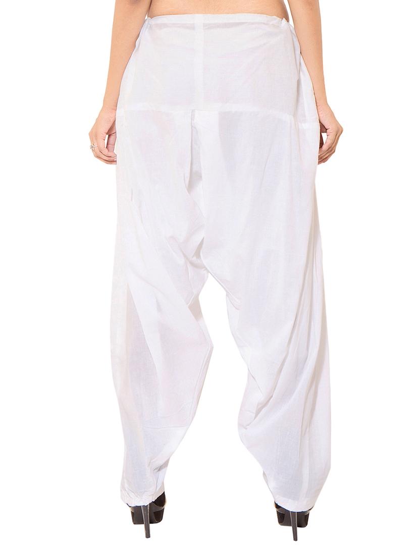 white rayon patiyala salwars - 11120102 - Zoom Image - 7