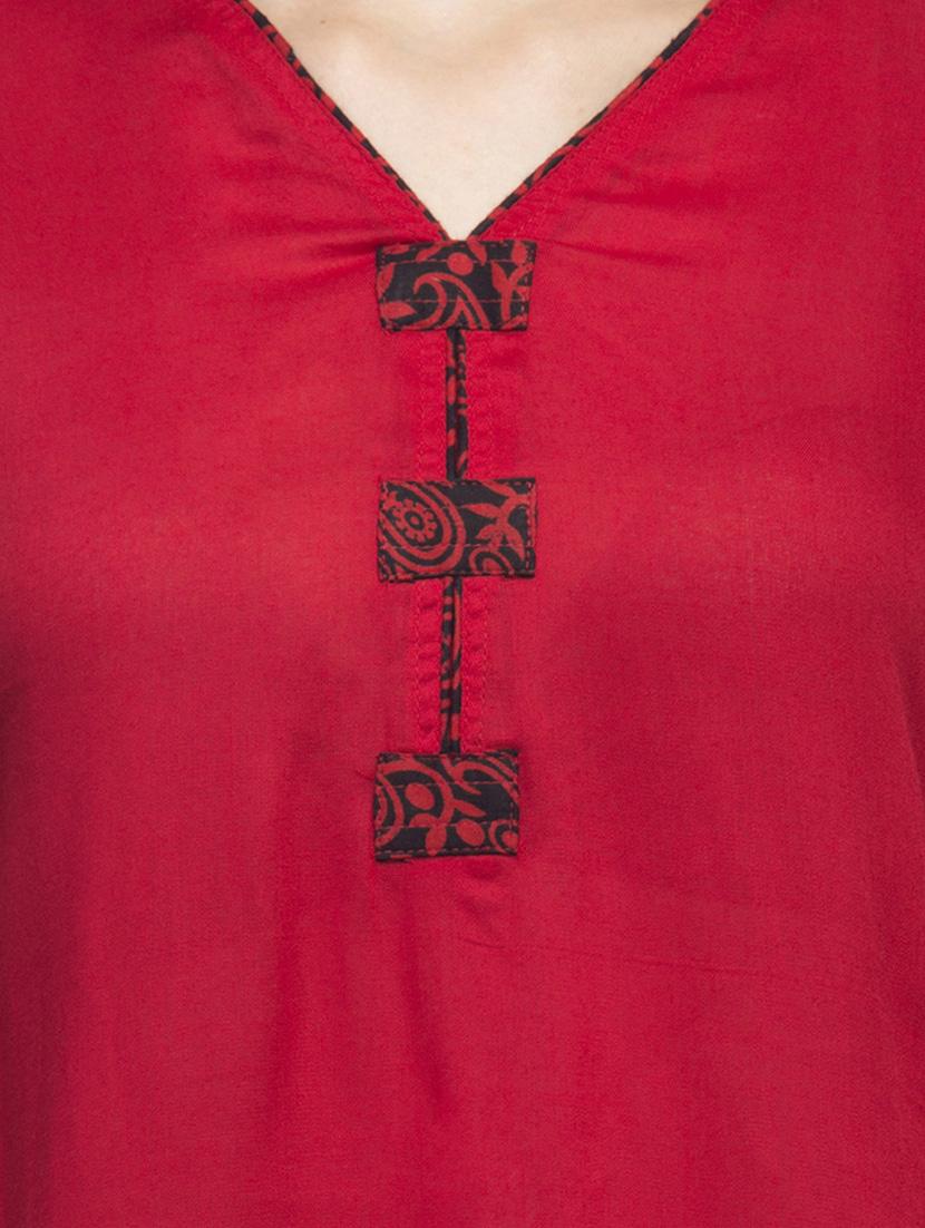 v-neck solid tunic - 11121023 - Zoom Image - 4