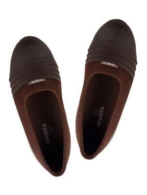 brown faux leather slip on ballerina - 11124705 - Standard Image - 4