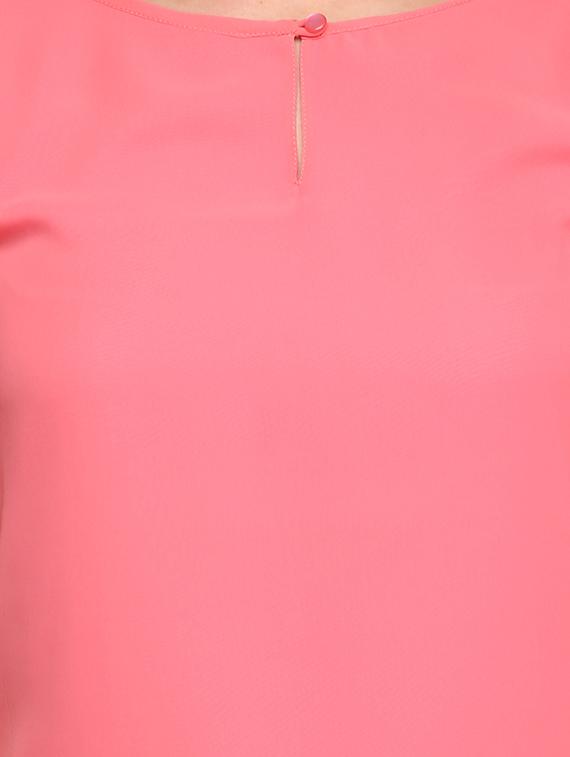 pink georgette top - 11126318 - Zoom Image - 4