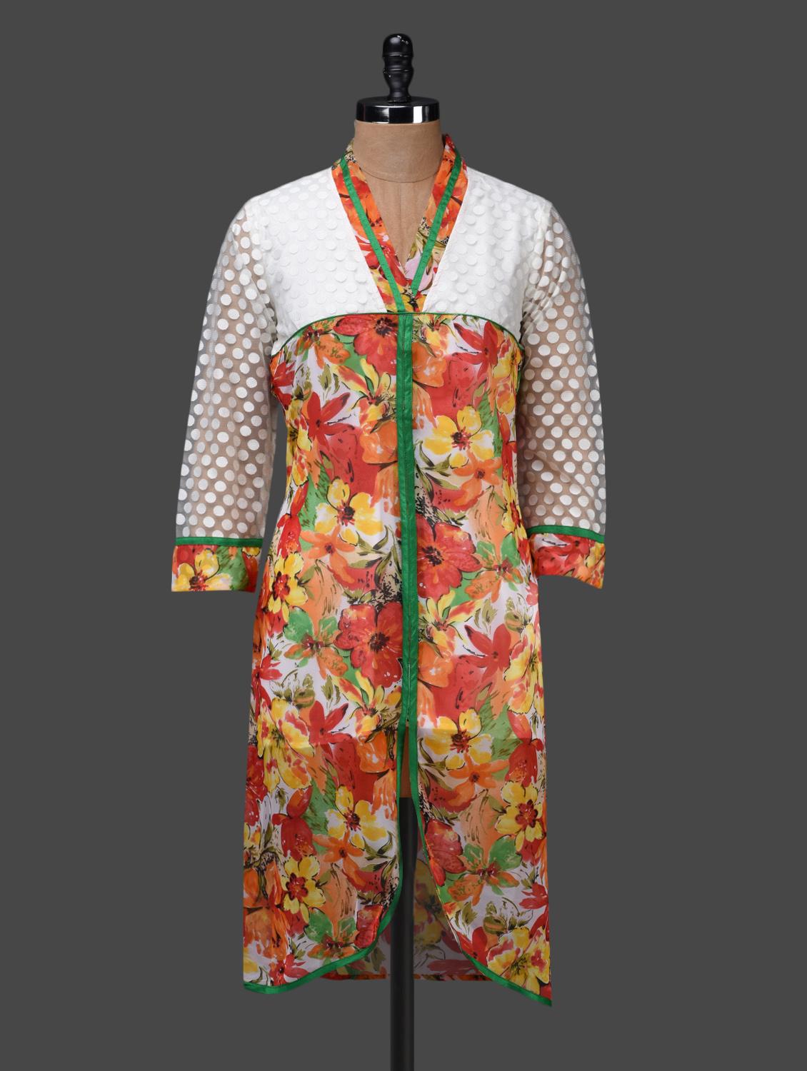 Quarter Sleeves Floral Print Kurta - Shakumbhari