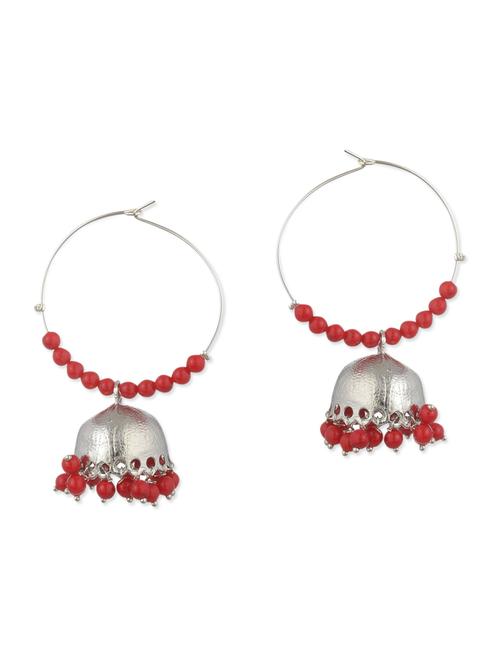 red beads balli earring - 11154906 - Standard Image - 1