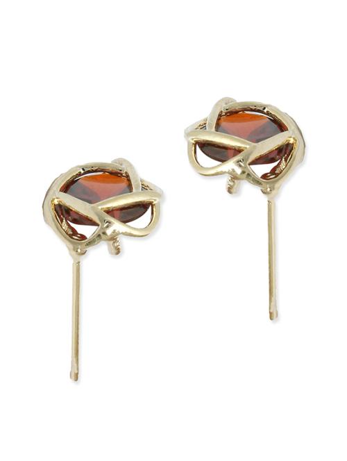 red brass studs earrings - 11168416 - Very Small Image - 1