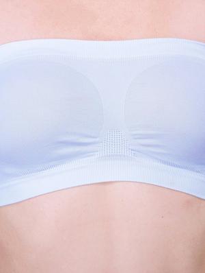 mesh back ruched tube bra - 11218380 - Standard Image - 4