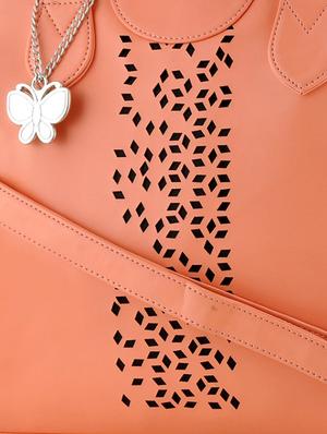 cut work leatherette hand bag - 1122287 - Standard Image - 4