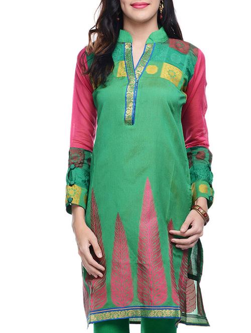 chanderi cotton kurta - 11246121 - Very Small Image - 1