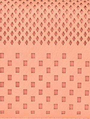 peach leatherette clutch - 11260432 - Standard Image - 4