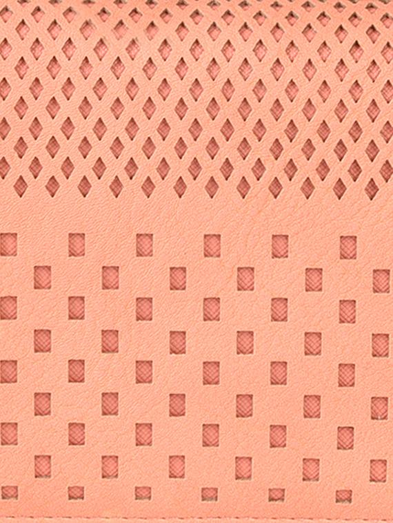 peach leatherette clutch - 11260432 - Zoom Image - 4