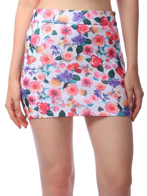 Multicolored floral print cotton skirt - 11269434 - Very Small Image - 1