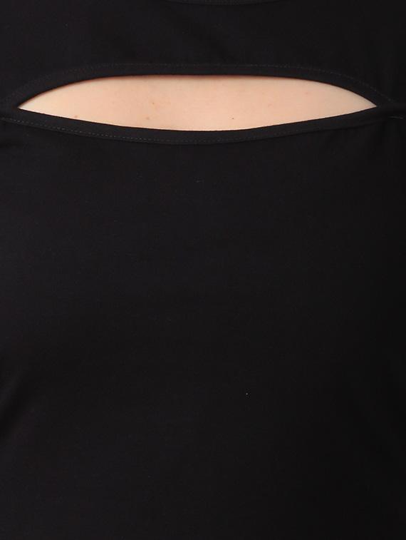 black cotton crop top - 11269478 - Zoom Image - 4