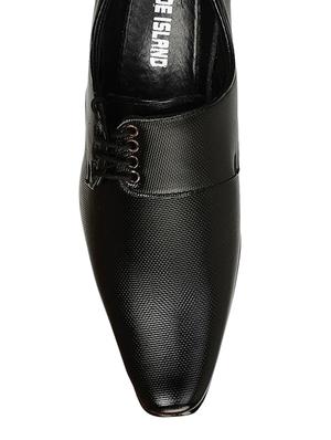 solid black leatherette derbies - 11312455 - Standard Image - 4