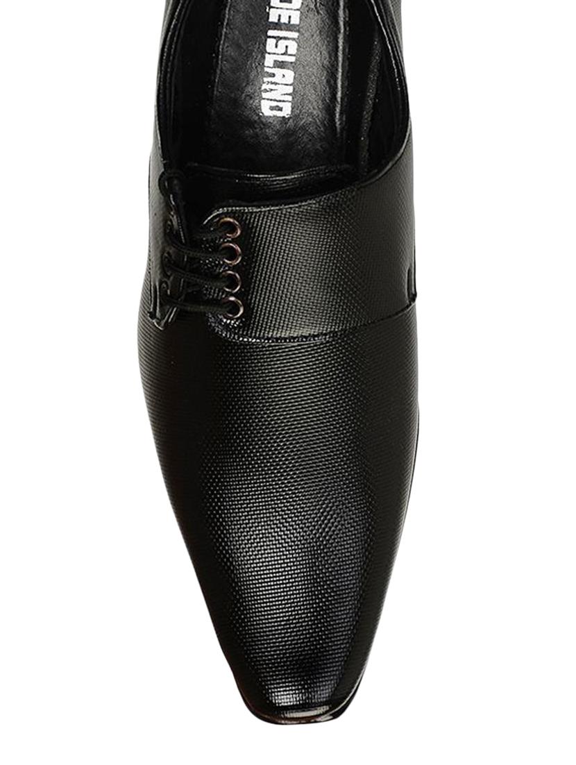 solid black leatherette derbies - 11312455 - Zoom Image - 4