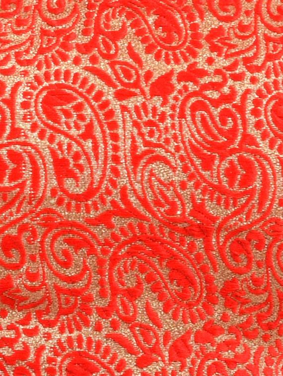 red cotton brocade blouse - 11343436 - Zoom Image - 4