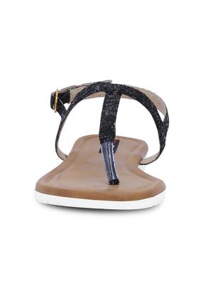 black t strap sandal - 11354627 - Standard Image - 4