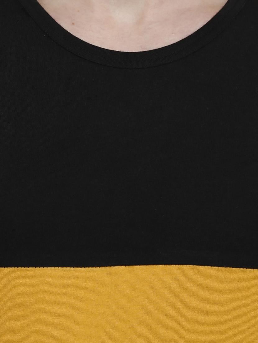 colour block cotton t-shirt - 11379667 - Zoom Image - 4