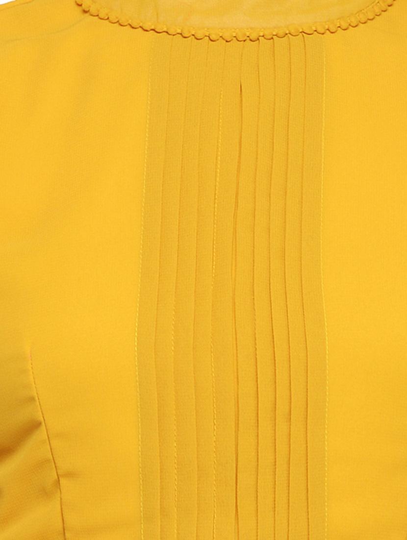 yellow georgettefit & flare dress - 11382103 - Zoom Image - 4