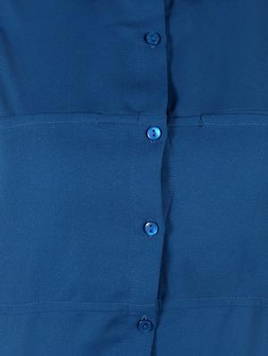 solid blue georgette shirt - 11382124 - Standard Image - 4