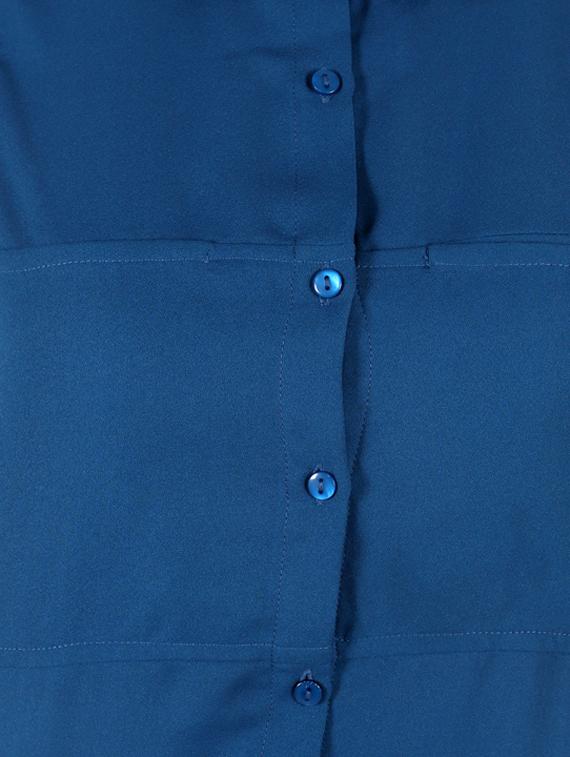 solid blue georgette shirt - 11382124 - Zoom Image - 4