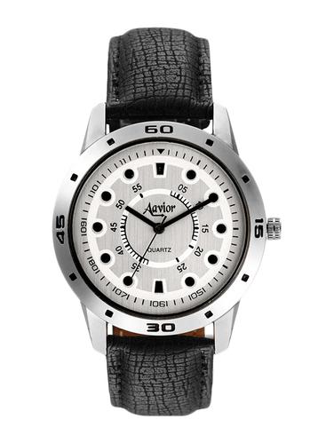 black leather analog wrist watch - 11407919 - Very Small Image - 1