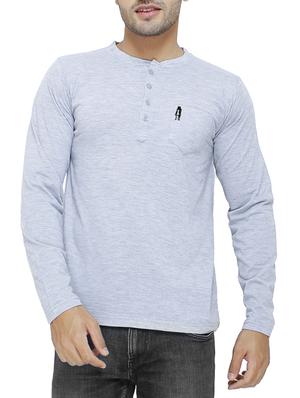 green grey cotton henley t-shirt, set of 2 - 11422330 - Standard Image - 4