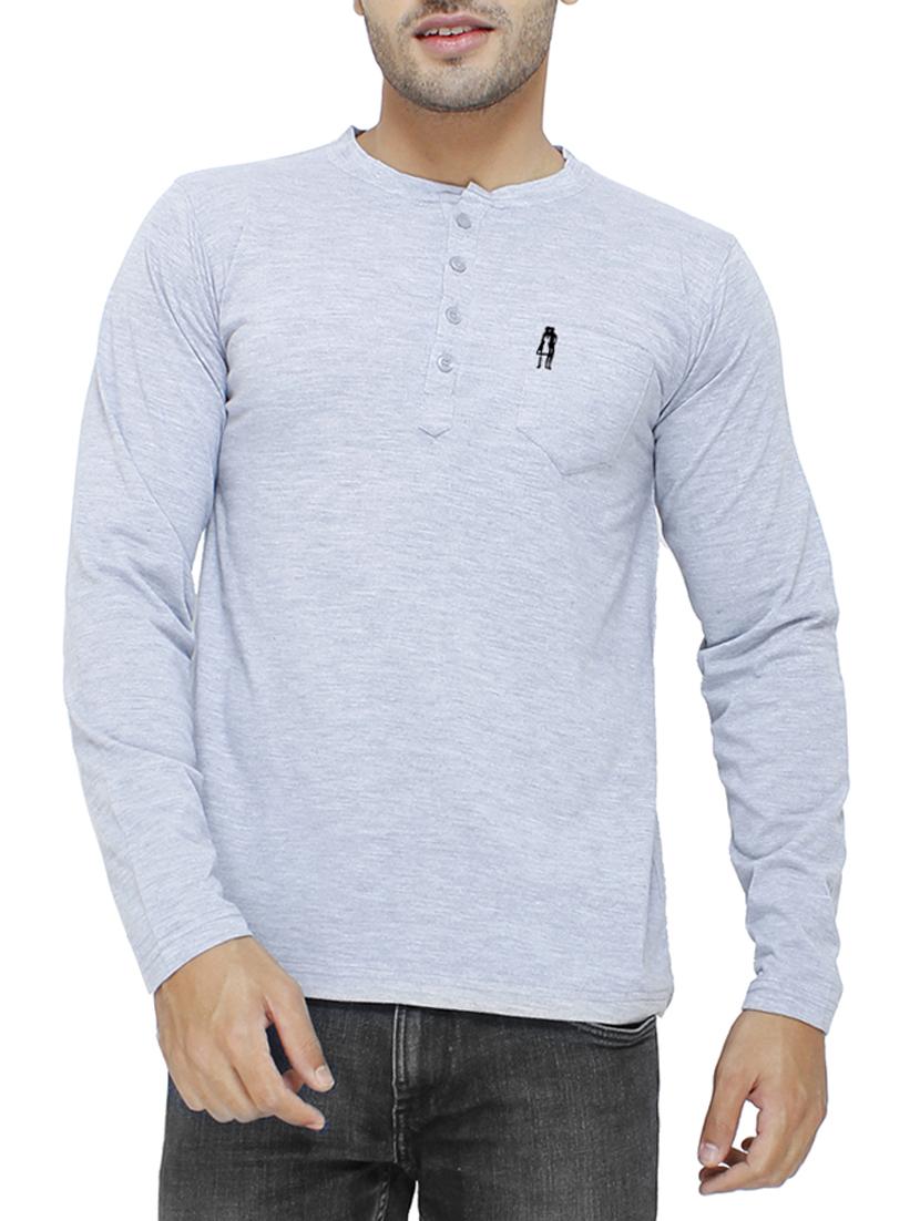 green grey cotton henley t-shirt, set of 2 - 11422330 - Zoom Image - 4