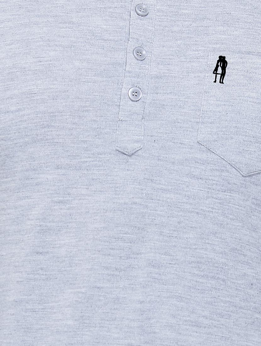 green grey cotton henley t-shirt, set of 2 - 11422330 - Zoom Image - 7