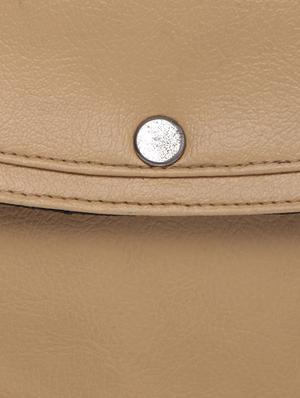 solid dark beige leatherette pouch - 11429611 - Standard Image - 4