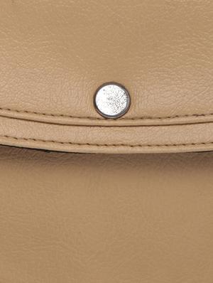 solid dark beige leatherette sling bag - 11429676 - Standard Image - 4
