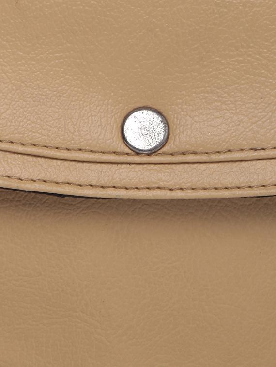 solid dark beige leatherette sling bag - 11429676 - Zoom Image - 4