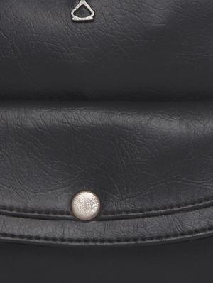 solid black leatherette sling bag - 11429678 - Standard Image - 4
