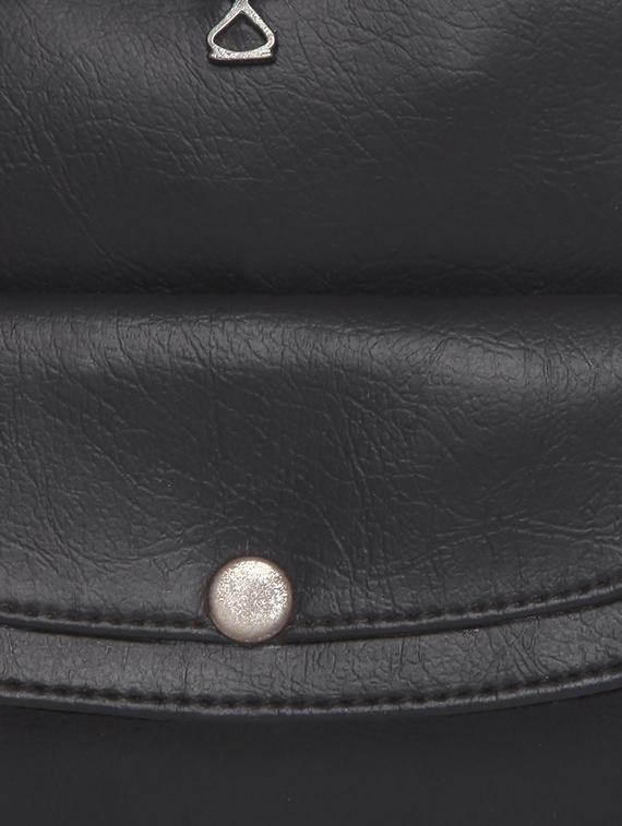 solid black leatherette sling bag - 11429678 - Zoom Image - 4