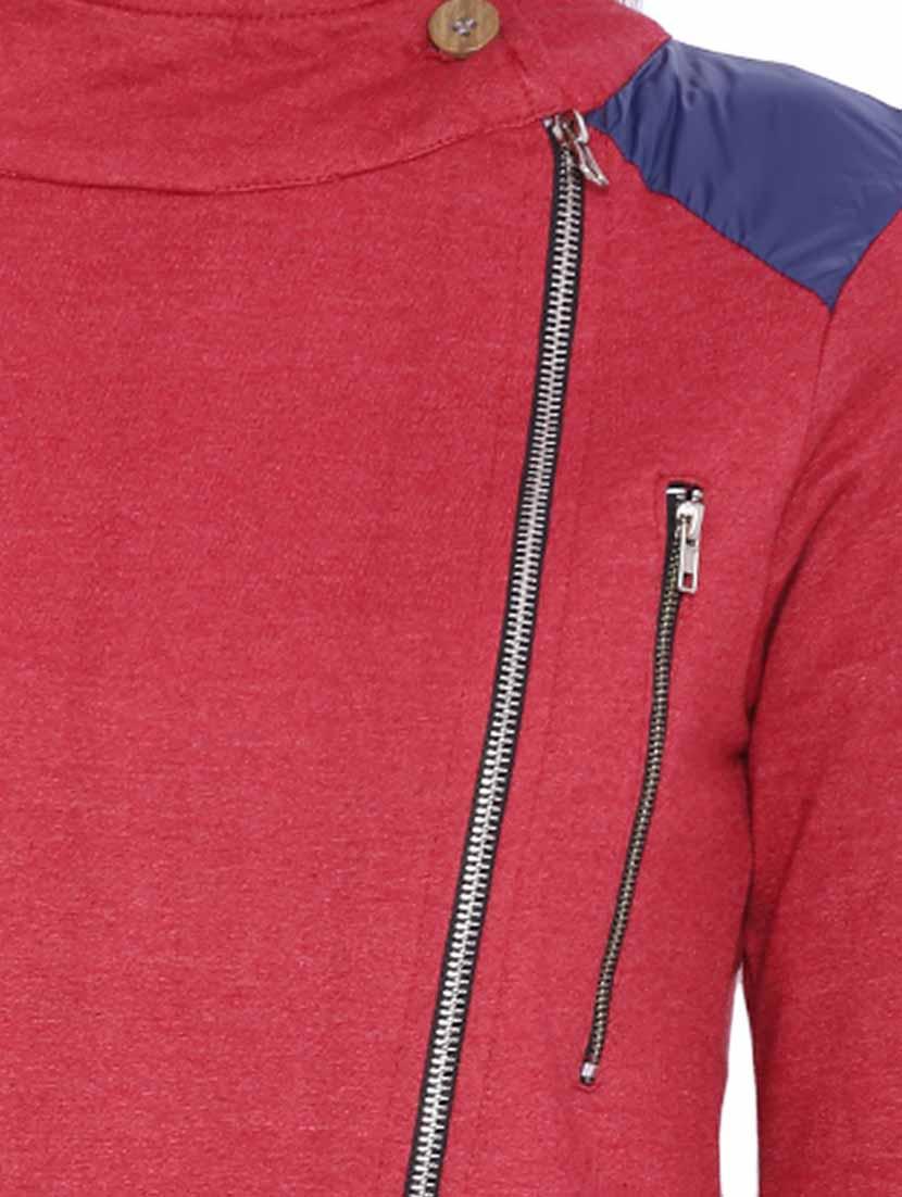 solid red cotton jacket - 11435548 - Zoom Image - 4