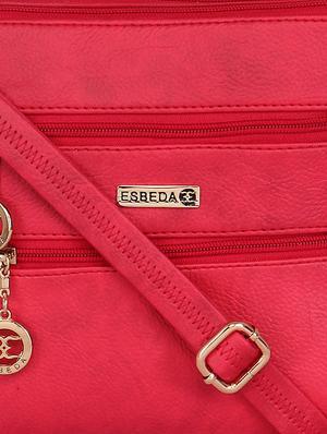 solid red faux leather sling bag - 11438396 - Standard Image - 4