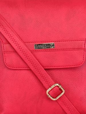 solid red faux leather sling bag - 11438401 - Standard Image - 4