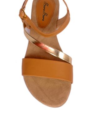 tan faux leather sandal - 11438590 - Standard Image - 4