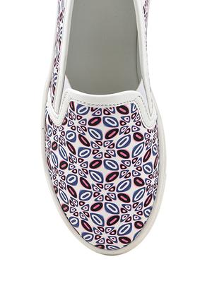 white printed plimsolls - 11442339 - Standard Image - 4