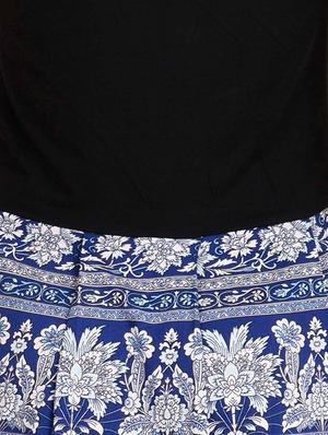 blue colored printed dress - 11455809 - Standard Image - 4