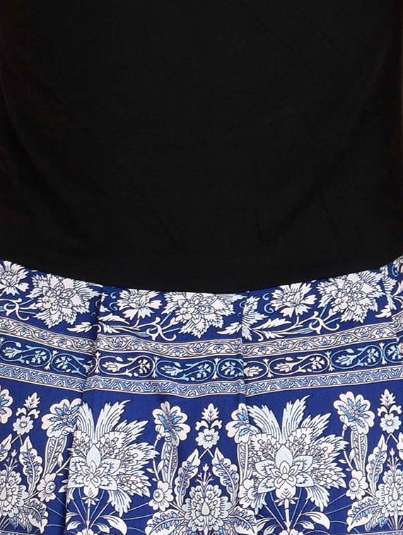 blue colored printed dress - 11455809 - Zoom Image - 4