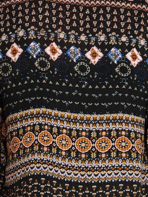 brown printed casual top - 11455819 - Standard Image - 4