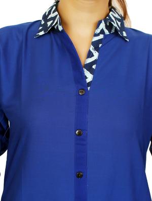 blue cotton kurta - 11464983 - Standard Image - 4