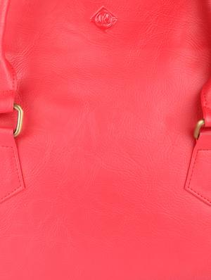 solid red leatherette handbag - 11512616 - Standard Image - 4