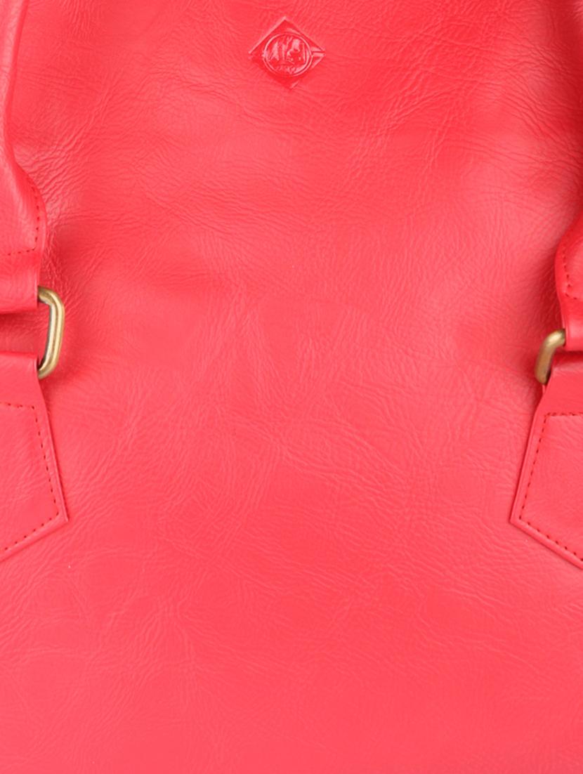 solid red leatherette handbag - 11512616 - Zoom Image - 4