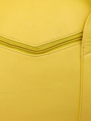 solid yellow leatherette handbag - 11512623 - Standard Image - 4