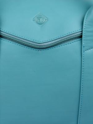 solid blue leatherette handbag - 11512624 - Standard Image - 4