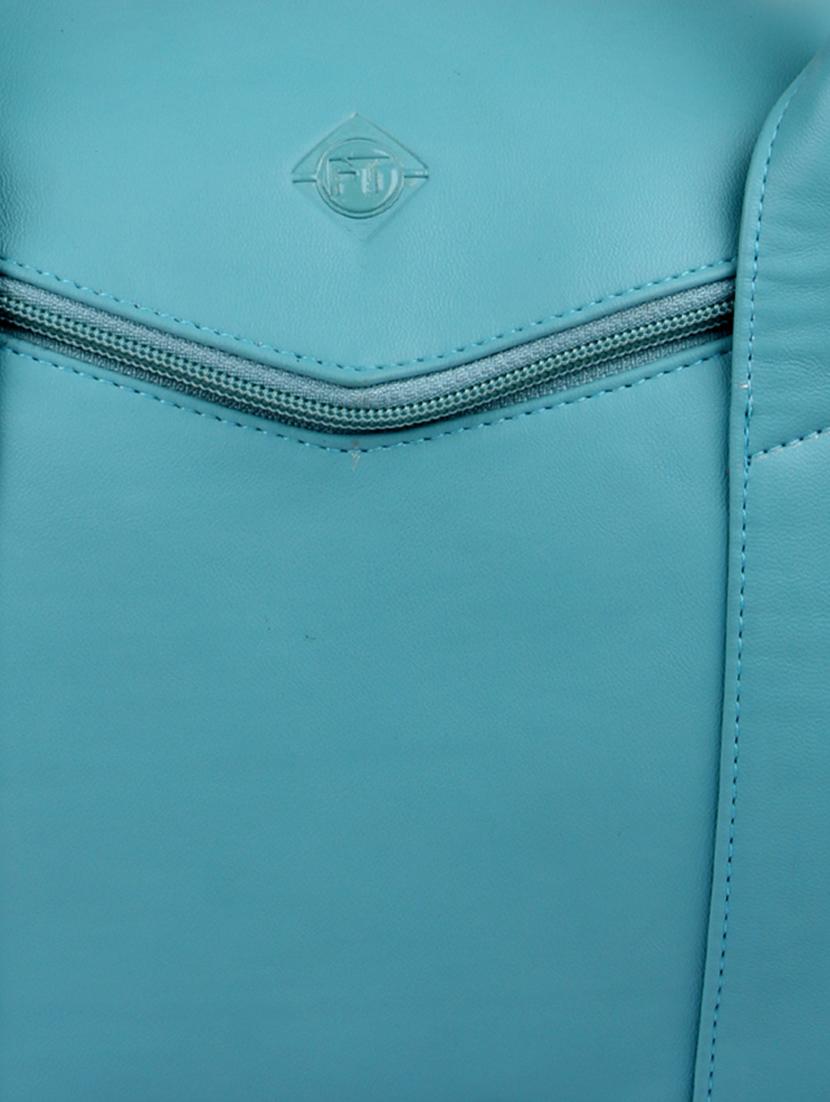 solid blue leatherette handbag - 11512624 - Zoom Image - 4