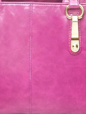 pink leatherette handbag - 11519179 - Standard Image - 4