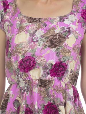 fit & flare floral dress - 11525997 - Standard Image - 4