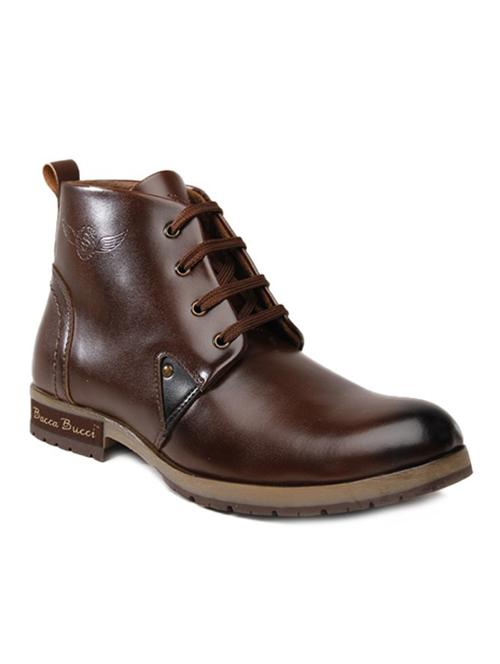 brown lace up leather boot - 11535005 - Very Small Image - 1