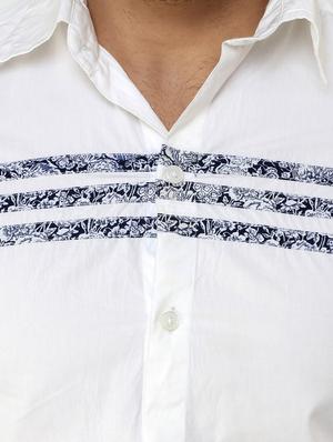 white printed cotton casual shirt - 11536279 - Standard Image - 4