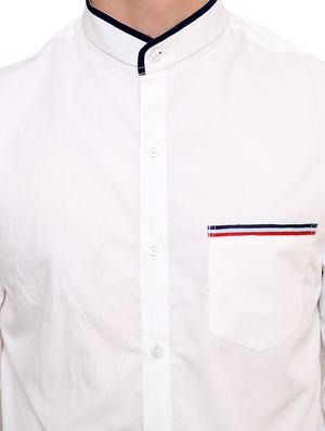 white solid casual shirt - 11536286 - Standard Image - 4